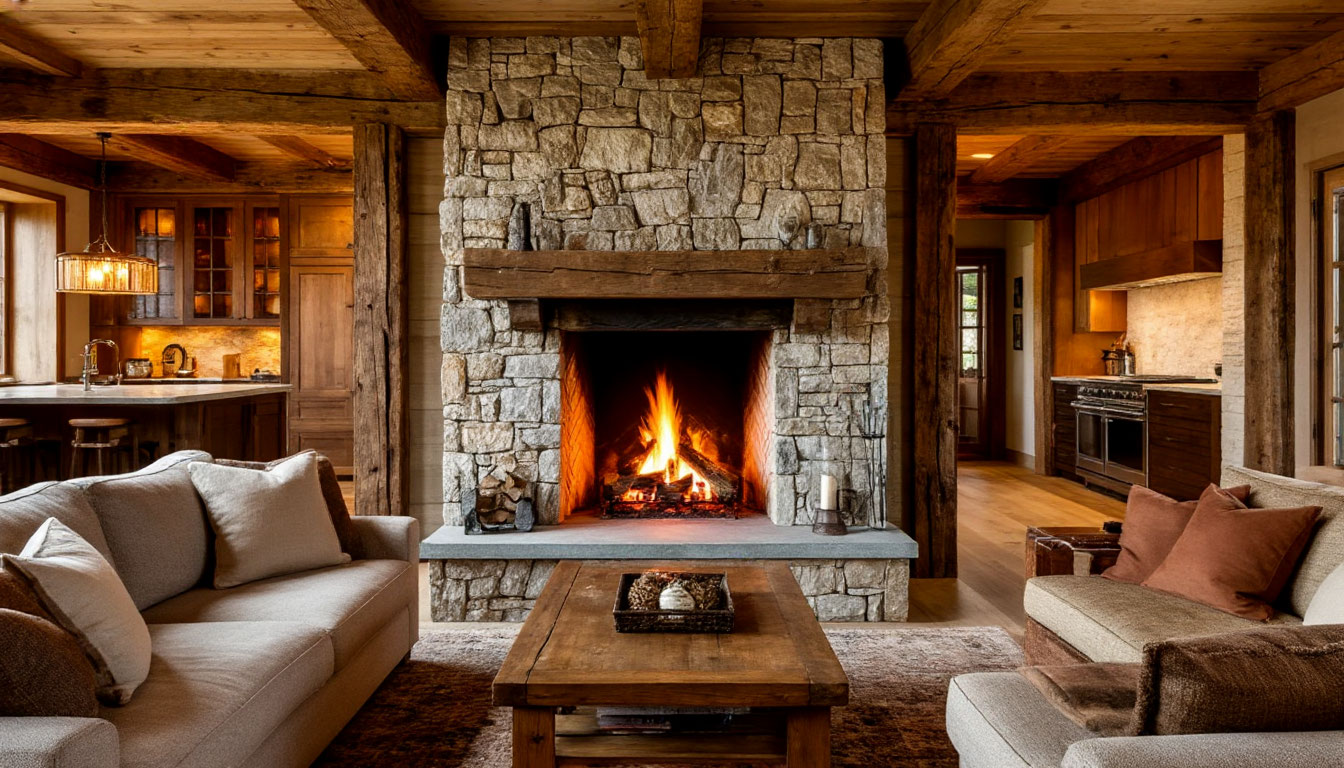 Камин как центр гостиной